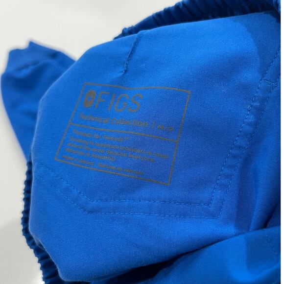 Figs Zamora Jogger Pant Scrubs Medium Petite Cobalt Blue Royal Blue High Waisted - Picture 4 of 4